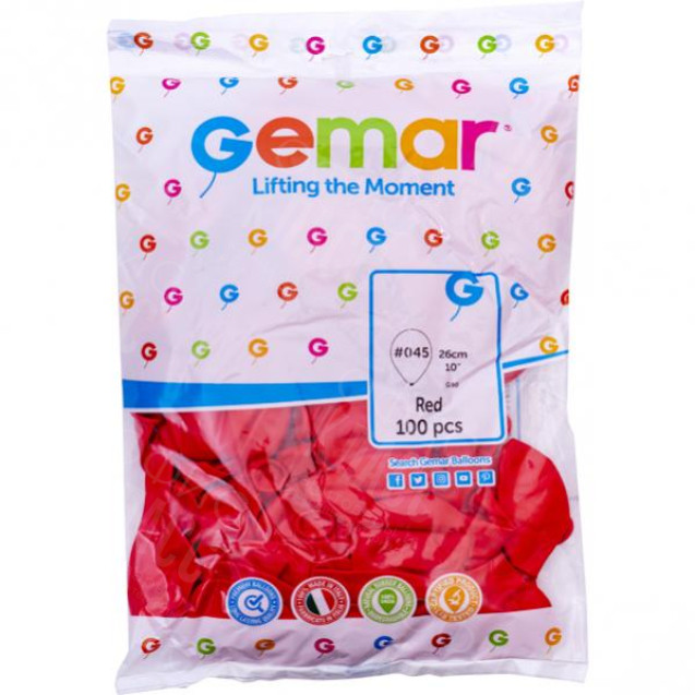 ШАРИКИ 10" ПАСТЕЛЬ КРАСНЫЙ 100ШТ/УП
