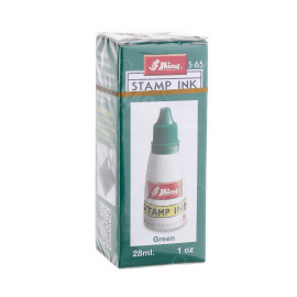 ШТЕМПЕЛЬНАЯ КРАСКА SHINY S-65 28МЛ ЗЕЛЁНАЯ