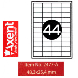 ЭТИКЕТКА САМОКЛЕЯЩАЯ 44ШТ 48,3ММ*25,4ММ AXENT 2477