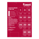 ЭТИКЕТКА САМОКЛЕЯЩАЯ AXENT 2460-A 100 ЛИСТОВ A4, 210X297 ММ