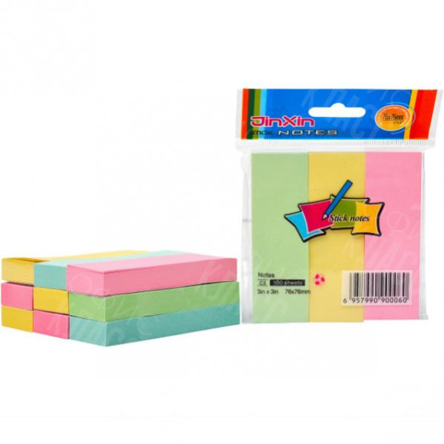 БЛОК БУМАГИ ДЛЯ ЗАМЕТОК С ЛИПКИМ СЛОЕМ "СТИК" 25Х76ММ 100 ЛИСТОВ