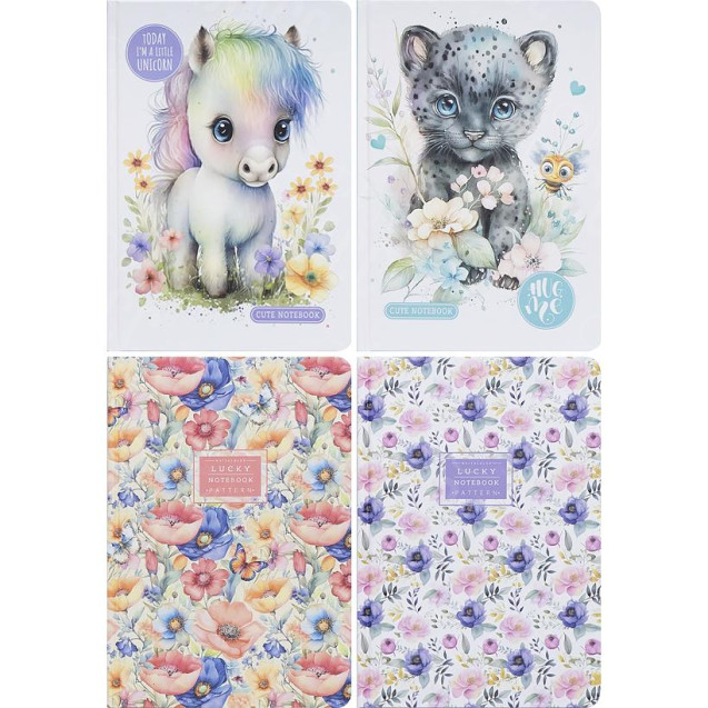 БЛОКНОТ А5 "МАНДАРИН" 64Л. ЛИНИЯ 70Г/М2, ТВЕРДАЯ ОБЛ. 9540/-41/-42/-43