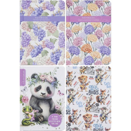 БЛОКНОТ А5 "МАНДАРИН" 64Л. ЧИСТЫЙ ЛИСТ 80Г/М2, ТВЕРДАЯ ОБЛ. 9532/-33/-34/-35