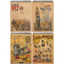 БЛОКНОТ А5 80 ЛИСТОВ КЛЕТКА "KRAFT" СПИРАЛЬ