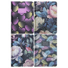 БЛОКНОТ А6 "МАНДАРИН" 64Л. ТВ. ОБЛ., КЛЕТКА 60Г/М2, МЕТАЛ. ФОЛЬГА 9548/-49/-50/-51