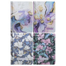 БЛОКНОТ А6 "МАНДАРИН" 64Л. ТВ. ОБЛ., ЛИНИЯ 70Г/М2, МЕТАЛ. ФОЛЬГА 9568/-69/-70/-71