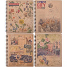 БЛОКНОТ В5 80 ЛИСТОВ КЛЕТКА "KRAFT" СПИРАЛЬ