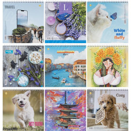 БЛОКНОТ СКЕТЧБУК 200*200ММ 30ЛИСТОВ, СПИРАЛЬ, АЛЬБОМНАЯ БУМАГА 120 ГР./М2 ТМ"ТЕТРАДА" ТЕ461388