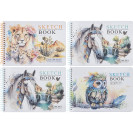 БЛОКНОТ СКЕТЧБУК А5 "МАНДАРИН" ТВЕРДАЯ ОБЛ. 60Л. ЧИСТЫЙ ЛИСТ 120Г/М2 9588/-89/-90