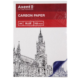 БУМАГА КОПИРОВАЛЬНАЯ AXENT 3301-02-A, 100 ЛИСТОВ А4, СИНЯЯ