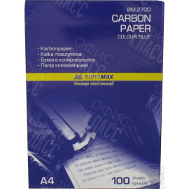 БУМАГА КОПИРОВАЛЬНАЯ BUROMAX 2700 СИНЯЯ 100 ЛИСТОВ