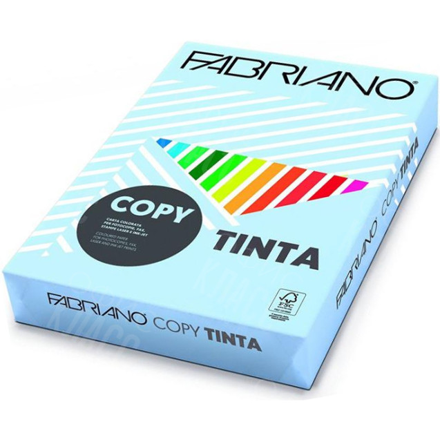 БУМАГА ЦВЕТНАЯ 250 ЛИСТОВ 160Г/М²  160Г/М² FABRIANO 61816021 ЯСНО НЕБЕСНЫЙ А4