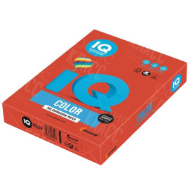 БУМАГА ЦВЕТНАЯ 500 ЛИСТОВ 80Г/М² IQ CO44 КОРАЛЛОВО-КРАСНЫЙ А4