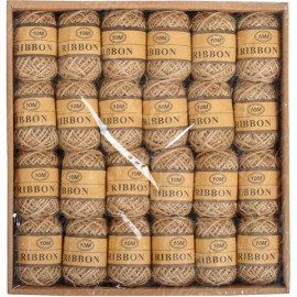 НИТКИ ДЛЯ ТВОРЧЕСТВА КОРИЧНЕВЫЕ ДЖУТОВЫЕ 10  М 005