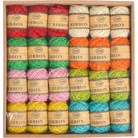 НИТКИ ДЛЯ ТВОРЧЕСТВА ЦВЕТНЫЕ ДЖУТОВЫЕ 10  М 006