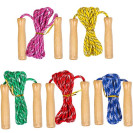 СКАКАЛКА ЦВЕТНАЯ ТКАНЕВАЯ ДЛИНА 2,5М ДЕРЕВО D6ММ 14-125