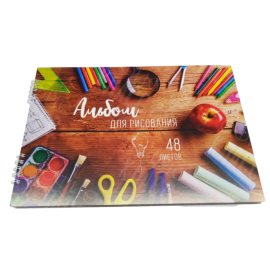 АЛЬБОМ 48 ЛИСТОВ А4 120Г/М² ПОЛИГРАФИСТ (БЕНДЕРЫ)НА БОКОВОЙ ПРУЖИНЕ