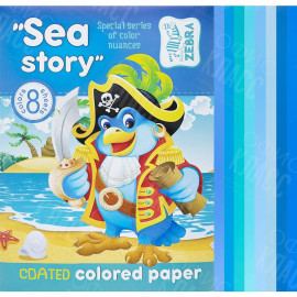 БУМАГА ЦВЕТНАЯ А4 ОДНОСТОРОННЯЯ, МЕЛОВАН, 8ЛИСТОВ "МАНДАРИН"АНГЛ. 202624