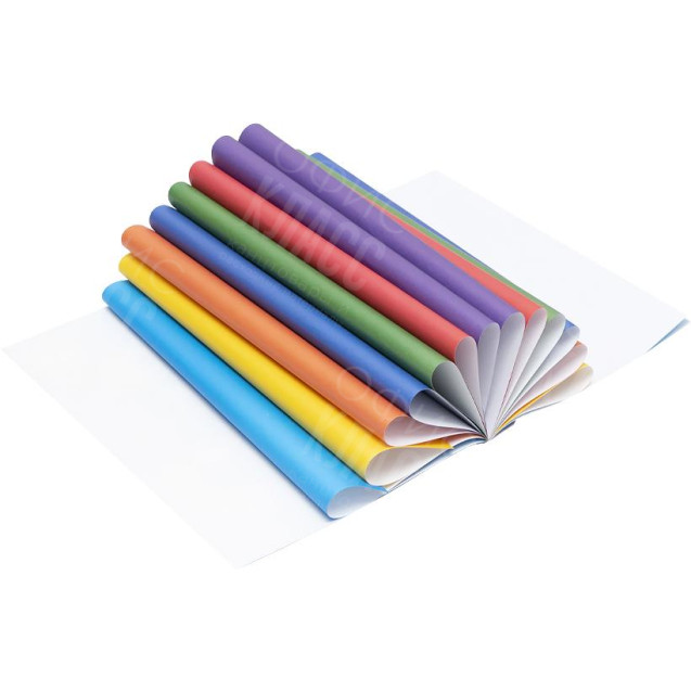 БУМАГА ЦВЕТНАЯ А4/А3 14 ЛИСТОВ (7ЦВ.) СКОБА, ОФСЕТ 90 Г/М2 ТЕ460885