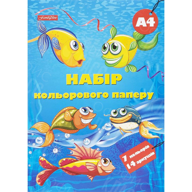БУМАГА ЦВЕТНАЯ А4/А3 14 ЛИСТОВ (7ЦВ.) СКОБА, ОФСЕТ 90 Г/М2 ТЕ460885