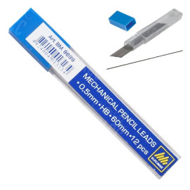 ГРИФЕЛЬ ДЛЯ МЕХАНИЧЕСКОГО КАРАНДАША 0,5ММ НАБОР 12 ШТУК BUROMAX 8699