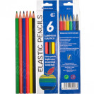 КАРАНДАШИ  6 ЦВЕТОВ НАБОР LUMINOSO ELASTICO "С"