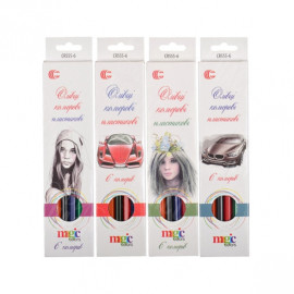 КАРАНДАШИ  6 ЦВЕТОВ НАБОР WHITE NIGHT "С" КАРАНДАШИ  6 ЦВЕТОВ НАБОР WHITE NIGHT "С"