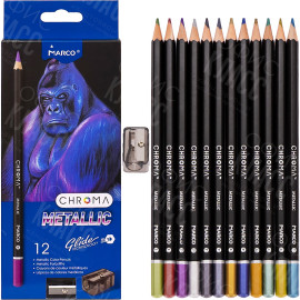 КАРАНДАШИ 12 ЦВЕТОВ НАБОР  1033/12 +ТОЧИЛКА MARCO КАРАНДАШИ 12 ЦВЕТОВ НАБОР  1033/12 +ТОЧИЛКА MARCO