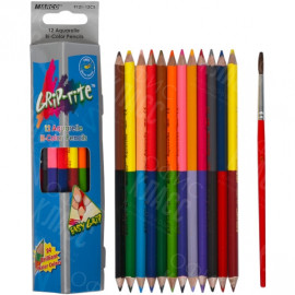 КАРАНДАШИ 12/24 ЦВЕТОВ АКВАРЕЛЬНЫЕ НАБОР 9121/12 ТРЕУГОЛЬНЫЕ MARCO