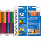 КАРАНДАШИ 12/24 ЦВЕТОВ НАБОР TWO COLOR "С"
