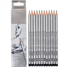 КАРАНДАШИ ГРАФИТОВЫЕ 12 ШТУК В НАБОРЕ 3H-4B 7000 MARCO