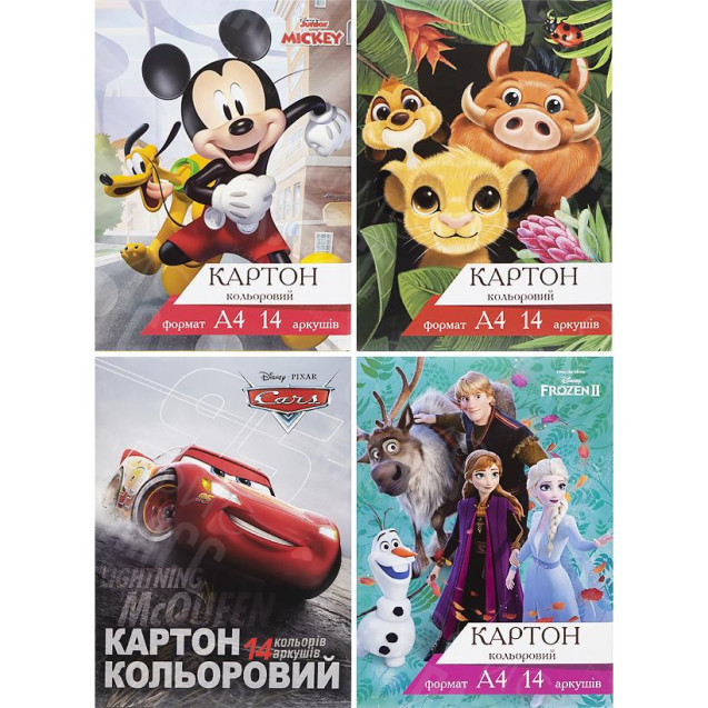 КАРТОН ЦВЕТНОЙ А4 14 ЛИСТОВ (14ЦВЕТОВ ) ТМ ТЕТРАДА ТЕ12047