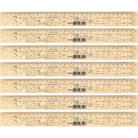 ЛИНЕЙКА 30СМ ДЕРЕВЯННАЯ "ГЕОМЕТРИЯ"