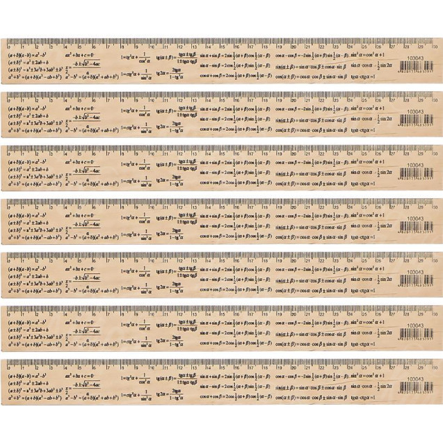 ЛИНЕЙКА 30СМ ДЕРЕВЯННАЯ "ТРИГОНОМЕТРИЯ" 103043