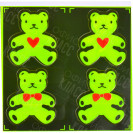 НАКЛЕЙКА СВЕТООТРАЖАЮЩАЯ 4 ШТУКИ "МИШКА"