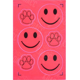 НАКЛЕЙКА СВЕТООТРАЖАЮЩАЯ 6 ШТУКИ "СМАЙЛ ЛАПА"
