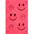 НАКЛЕЙКА СВЕТООТРАЖАЮЩАЯ 6 ШТУКИ "СМАЙЛ ЛАПА"