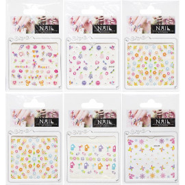 НАКЛЕЙКИ НА НОГТИ А7, ЦВЕТНЫЕ МИКС 000356