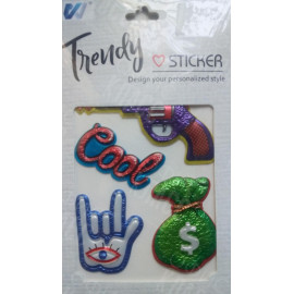 НАКЛЕЙКИ ОБЪЕМНЫЕ ДЛЯ ДЕКОРА WX- FBC 4