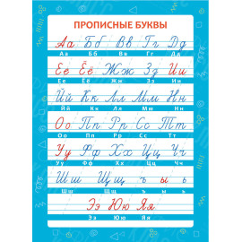 ОБУЧАЮЩИЙ ПЛАКАТ А4 (200Х290 ММ) ПРОПИСНЫЕ БУКВЫ