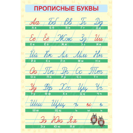 ОБУЧАЮЩИЙ ПЛАКАТ А4 (200Х290 ММ) ПРОПИСНЫЕ БУКВЫ №2