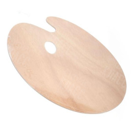 ПАЛИТРА ДЛЯ РИСОВАНИЯ ДЕРЕВЯННАЯ ОВАЛЬНАЯ 400Х500Х5ММ DK18424