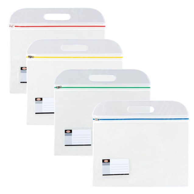 ПАПКА НА МОЛНИИ С РУЧКАМИ 0.17ММ ПВХ А4