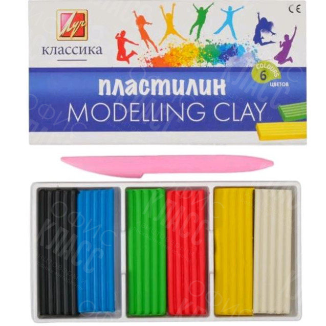 ПЛАСТИЛИН  6 ЦВЕТОВ КЛАССИКА 878-08  ЛУЧ