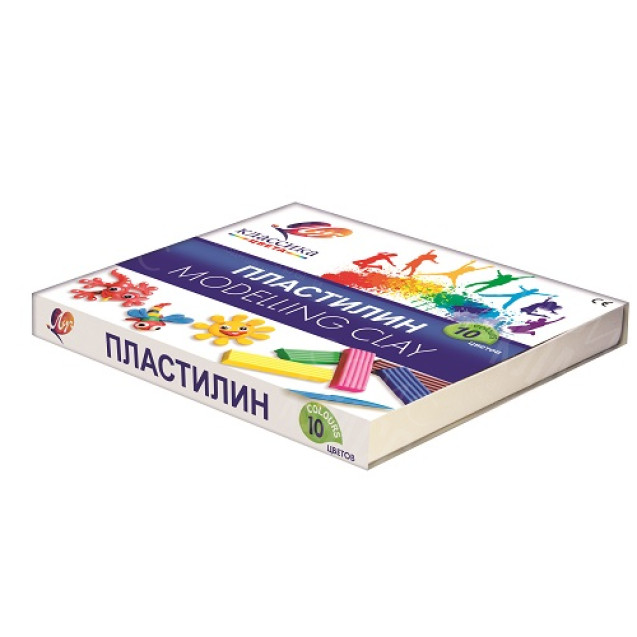 ПЛАСТИЛИН 10 ЦВЕТОВ "ЛУЧ" "КЛАССИКА" 304-08