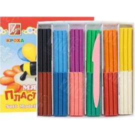 ПЛАСТИЛИН 12 ЦВЕТОВ МЯГКИЙ 1484-08  ЛУЧ