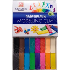 ПЛАСТИЛИН 16 ЦВЕТОВ КЛАССИКА 20С 1329-08 ЛУЧ