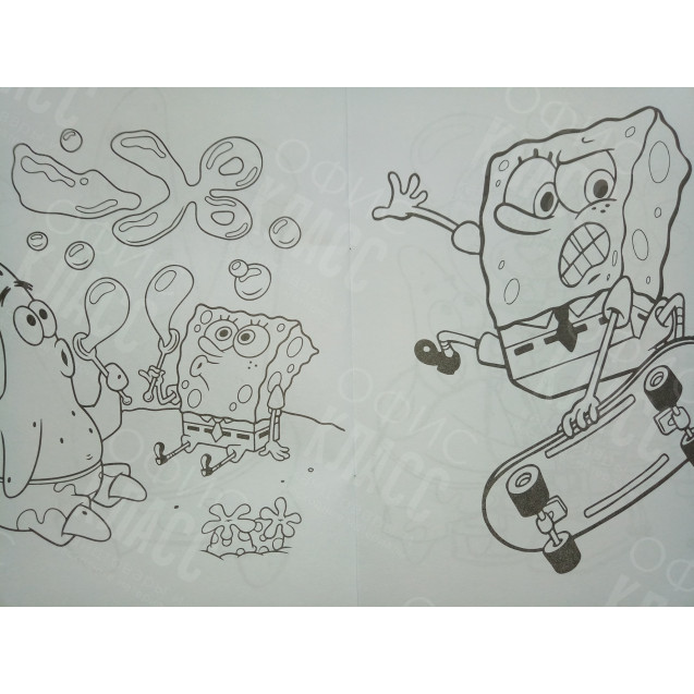 РАСКРАСКА ПОЛИГРАФИСТ (БЕНДЕРЫ) А5 6 ЛИСТОВ "ГУБКА БОБ"