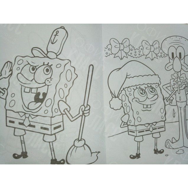 РАСКРАСКА ПОЛИГРАФИСТ (БЕНДЕРЫ) А5 6 ЛИСТОВ "ГУБКА БОБ"