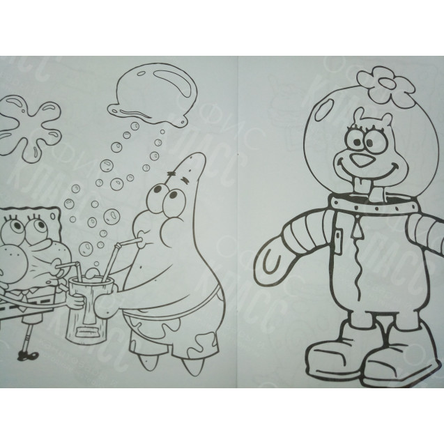 РАСКРАСКА ПОЛИГРАФИСТ (БЕНДЕРЫ) А5 6 ЛИСТОВ "ГУБКА БОБ"